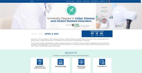 University Degree in Celiac Disease and Gluten Related Disorders